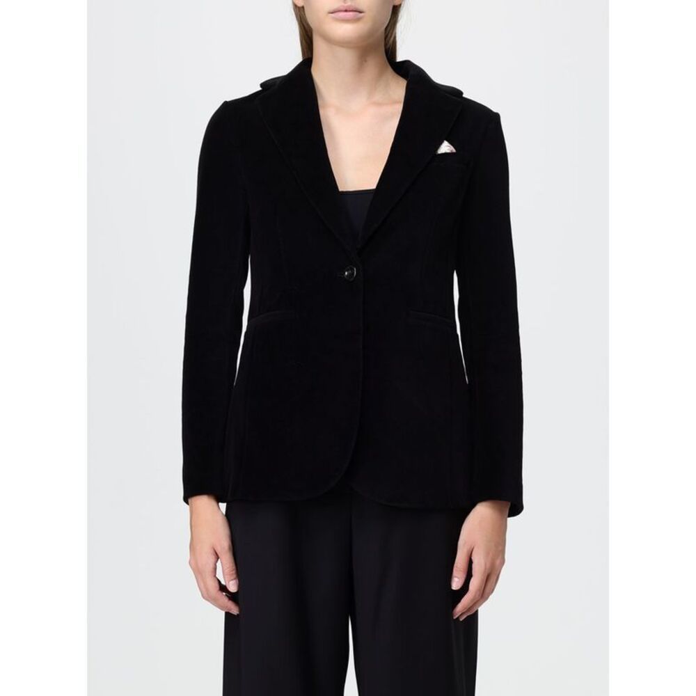 Circolo 1901 Women Single-Breasted Velvet Blazer Circolo 1901 With Slit Pockets